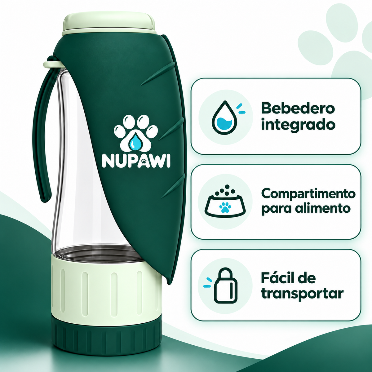 Botella de Agua y Alimento para Mascotas | NUPAWI